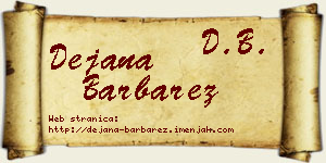 Dejana Barbarez vizit kartica